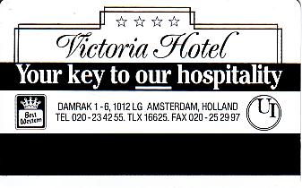 Hotel Keycard Best Western Amsterdam Netherlands Back