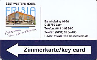 Hotel Keycard Best Western Leer Germany Front