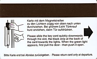 Hotel Keycard Best Western Leer Germany Back