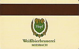 Hotel Keycard Best Western Miesbach Germany Back