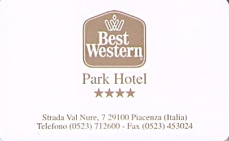 Hotel Keycard Best Western Piacenza Italy Front