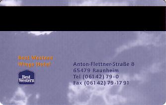Hotel Keycard Best Western Raunheim Germany Back