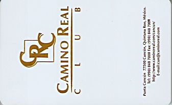 Hotel Keycard Camino Real Cancun Mexico Front
