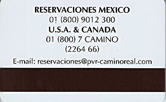 Hotel Keycard Camino Real Puerto Vallarta Mexico Back