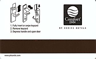 Hotel Keycard Comfort Inn & Suites Generic Back