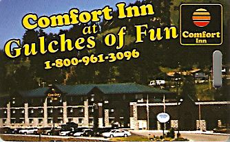 Hotel Keycard Comfort Inn & Suites Gulches of Fun U.S.A. Front