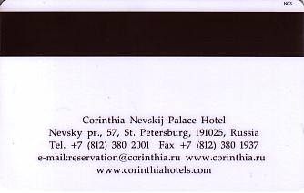 Hotel Keycard Corinthia St Petersburg Russian Federation Back