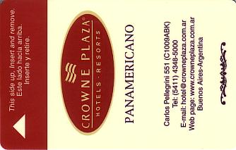 Hotel Keycard Crowne Plaza Buenos Aires Argentina Front