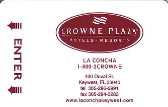 Hotel Keycard Crowne Plaza Keywest U.S.A. Front