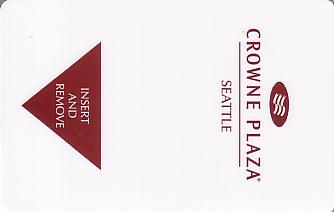 Hotel Keycard Crowne Plaza Seattle U.S.A. Front