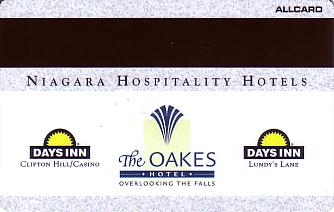 Hotel Keycard Days Inn Niagara Falls Canada Back