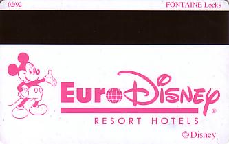 Hotel Keycard Disney Hotels Paris France Back