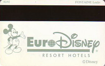 Hotel Keycard Disney Hotels Paris France Back