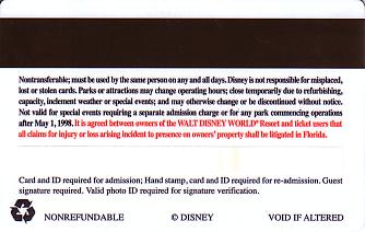 Hotel Keycard Disney Hotels Walt Disney U.S.A. Back