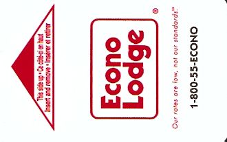 Hotel Keycard Econo Lodge Generic Front