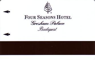 Hotel Keycard Four Seasons Budapest Hungary Back