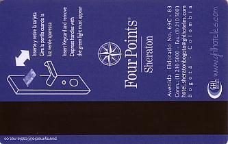 Hotel Keycard Four Points Hotels Bogota Colombia Back
