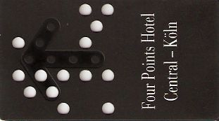 Hotel Keycard Four Points Hotels Cologne Germany Front