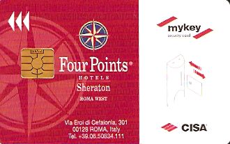 Hotel Keycard Four Points Hotels Rome Italy Front