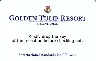 Hotel Keycard Golden Tulip Khasab Oman Front