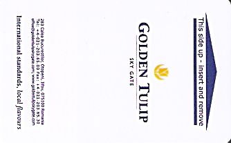 Hotel Keycard Golden Tulip Otopeni Romania Front
