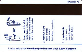 Hotel Keycard Hampton Inn Arizona (State) U.S.A. (State) Back