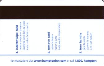 Hotel Keycard Hampton Inn Florida (State) U.S.A. (State) Back