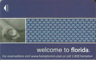 Hotel Keycard Hampton Inn Florida (State) U.S.A. (State) Front
