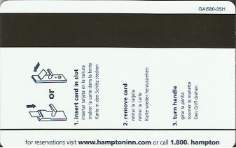 Hotel Keycard Hampton Inn Idaho (State) U.S.A. (State) Back