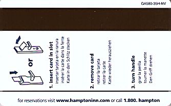 Hotel Keycard Hampton Inn Nevada (State) U.S.A. (State) Back