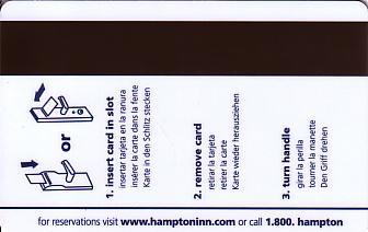 Hotel Keycard Hampton Inn Oklahoma (State) U.S.A. (State) Back