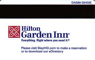 Hotel Keycard Hilton Garden Inn Generic Back