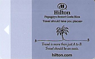 Hotel Keycard Hilton  Costa Rica Front