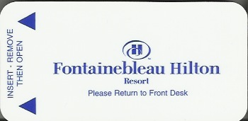 Hotel Keycard Hilton Fontainebleau France Front