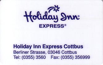 Hotel Keycard Holiday Inn Express Cottbus Germany Front