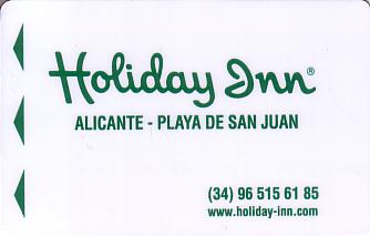 Hotel Keycard Holiday Inn Alicante Spain Front