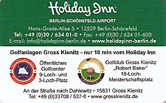 Hotel Keycard Holiday Inn Berlin Germany Front