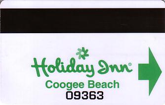 Hotel Keycard Holiday Inn Coogee Beach U.S.A. Back
