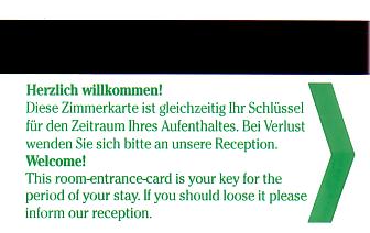 Hotel Keycard Holiday Inn Cologne Germany Back