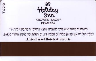 Hotel Keycard Holiday Inn Dead Sea Israel Back