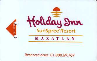 Hotel Keycard Holiday Inn Mazatlan Mexico Front