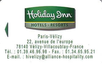 Hotel Keycard Holiday Inn Paris France Front