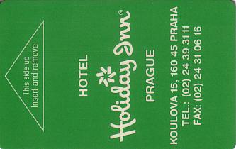 Hotel Keycard Holiday Inn Prague Czech Republic Front