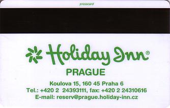 Hotel Keycard Holiday Inn Prague Czech Republic Back