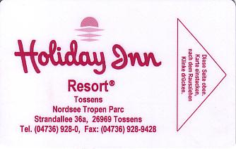 Hotel Keycard Holiday Inn Tossens Germany Front