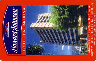 Hotel Keycard Howard Johnson Quito Ecuador Front