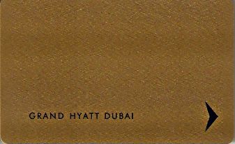 Hotel Keycard Hyatt Dubai United Arab Emirates Front