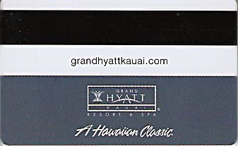 Hotel Keycard Hyatt Kauai U.S.A. Back