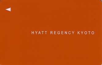 Hotel Keycard Hyatt Kyoto Japan Front