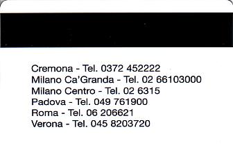 Hotel Keycard Ibis Cremona Italy Back